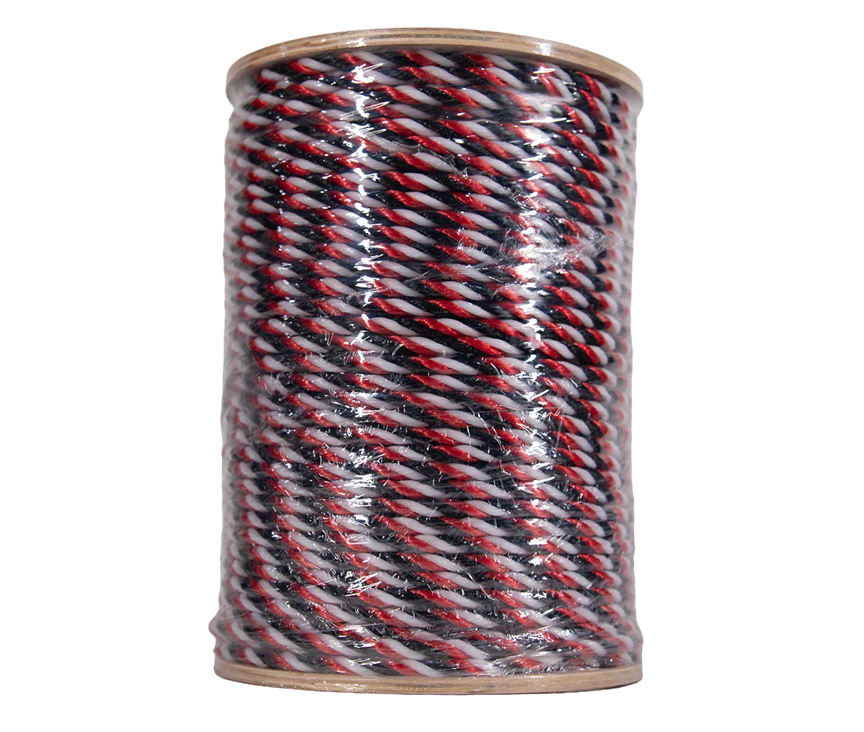 3-Strand Twisted Polyester Rope - Red, White and Black
