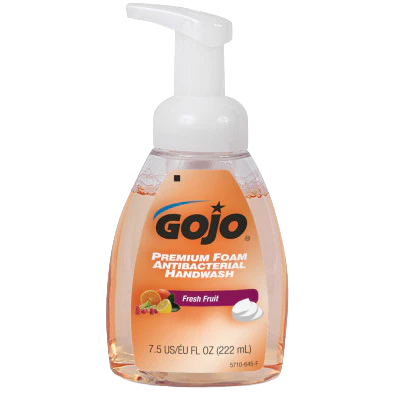 GOJO Premium Foam Antibacterial Handwash β Fresh Fruit Scent, 7.5 oz Pump
