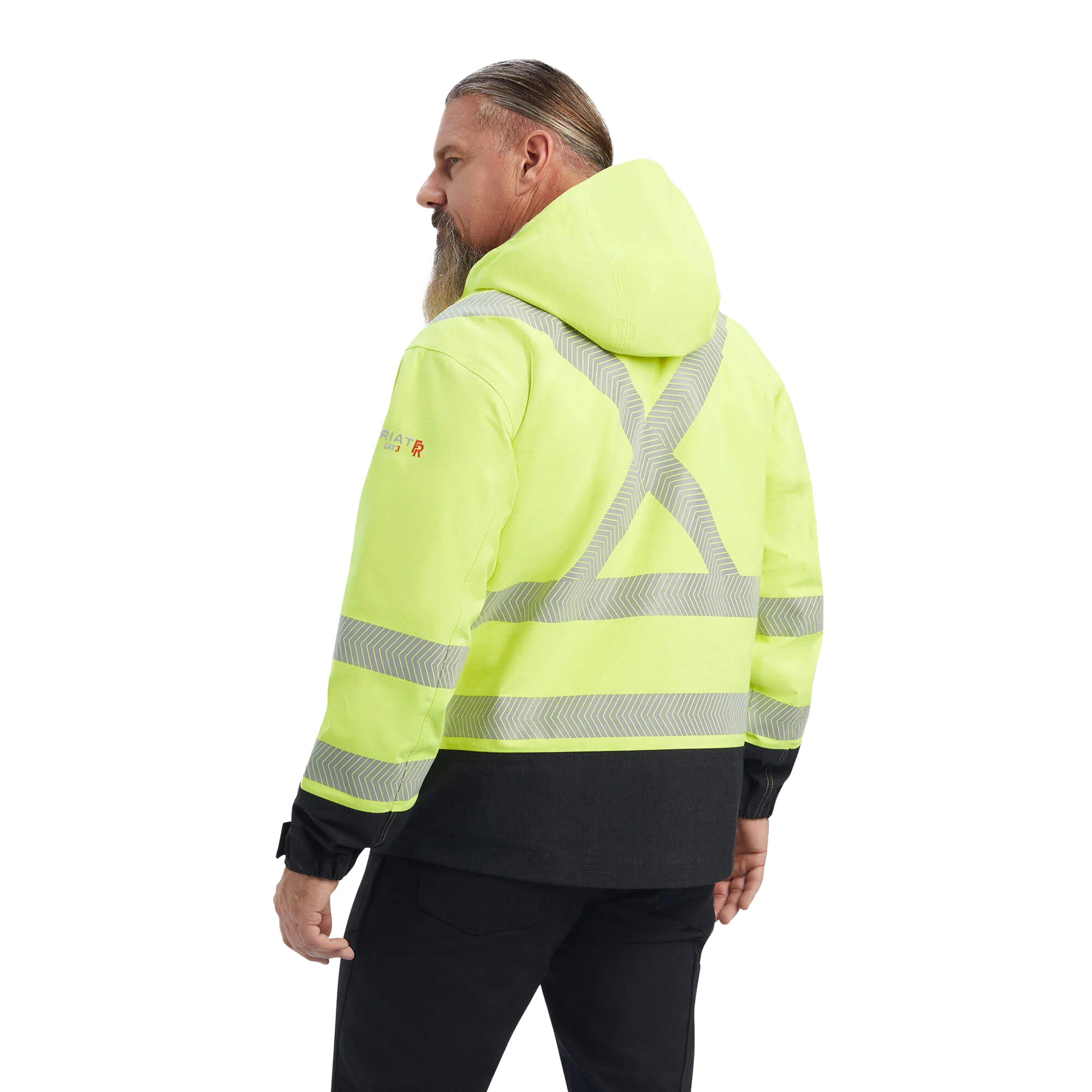 Ariat FR Hi-Vis Hooded Waterproof Jacket - Image 2
