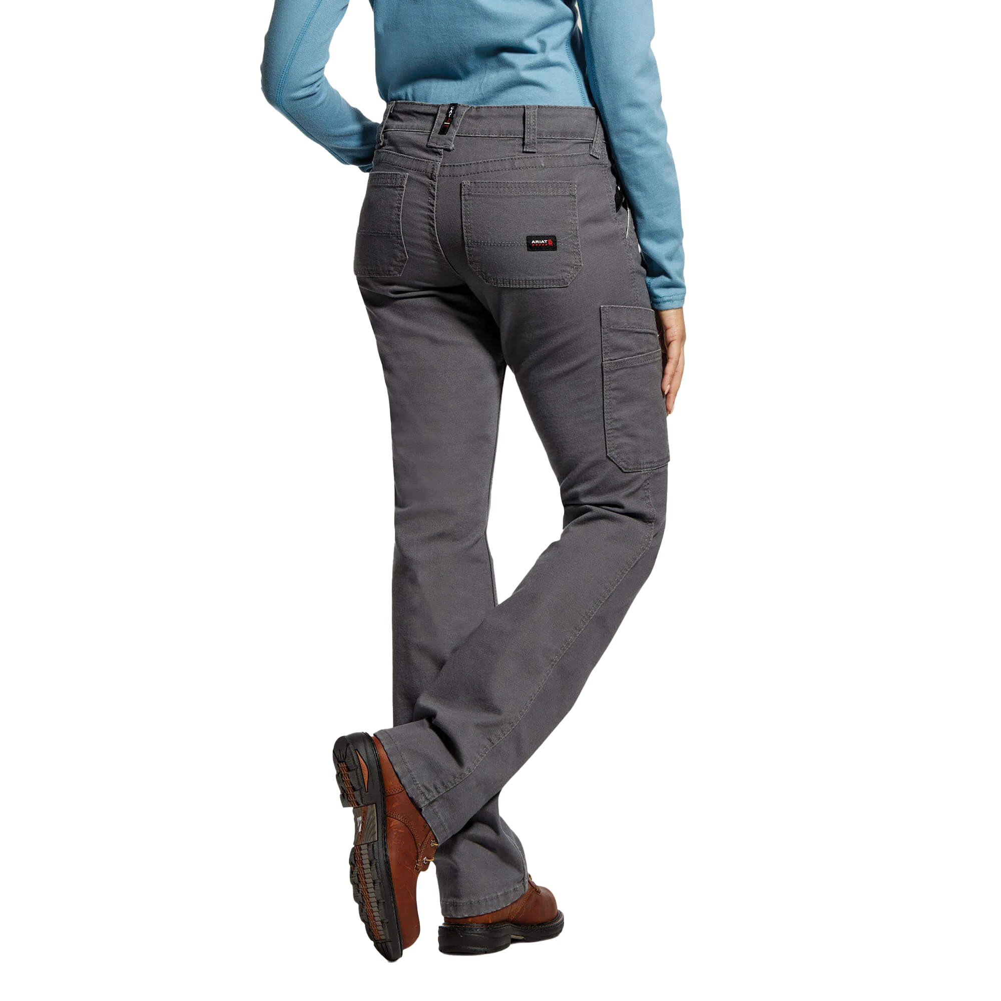 Ariat Women's FR Stretch DuraLight Canvas Stackable Straight Leg Pant - Image 2