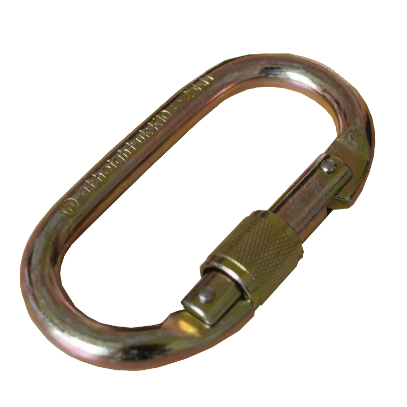 At Height UK 25kN Steel Oval Carabiner Screwgate