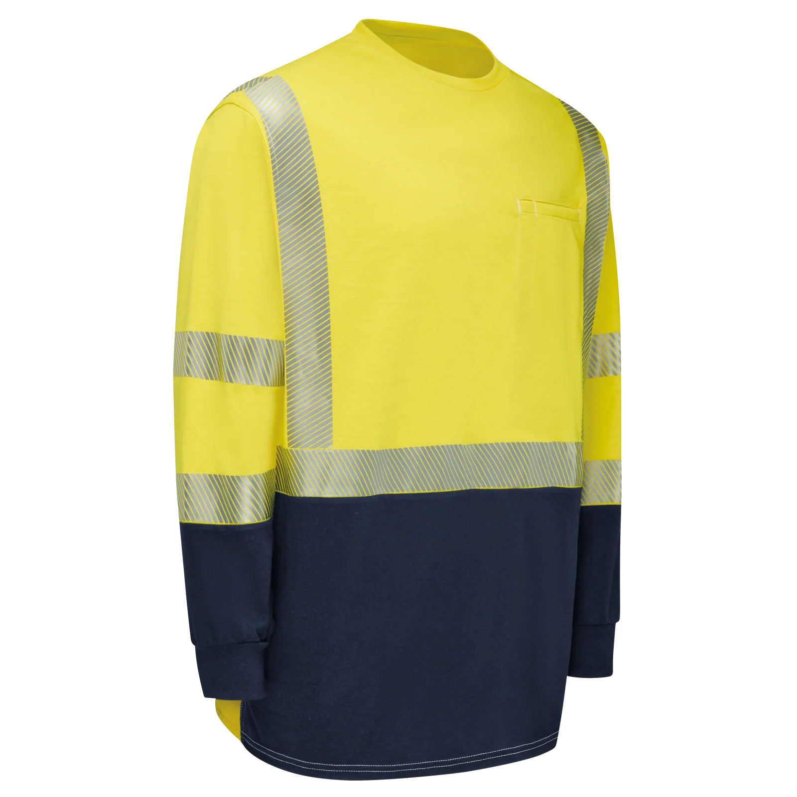 Bulwark Hi-Visability Lightweight Colorblock Long-Sleeve T-Shirt - Image 3