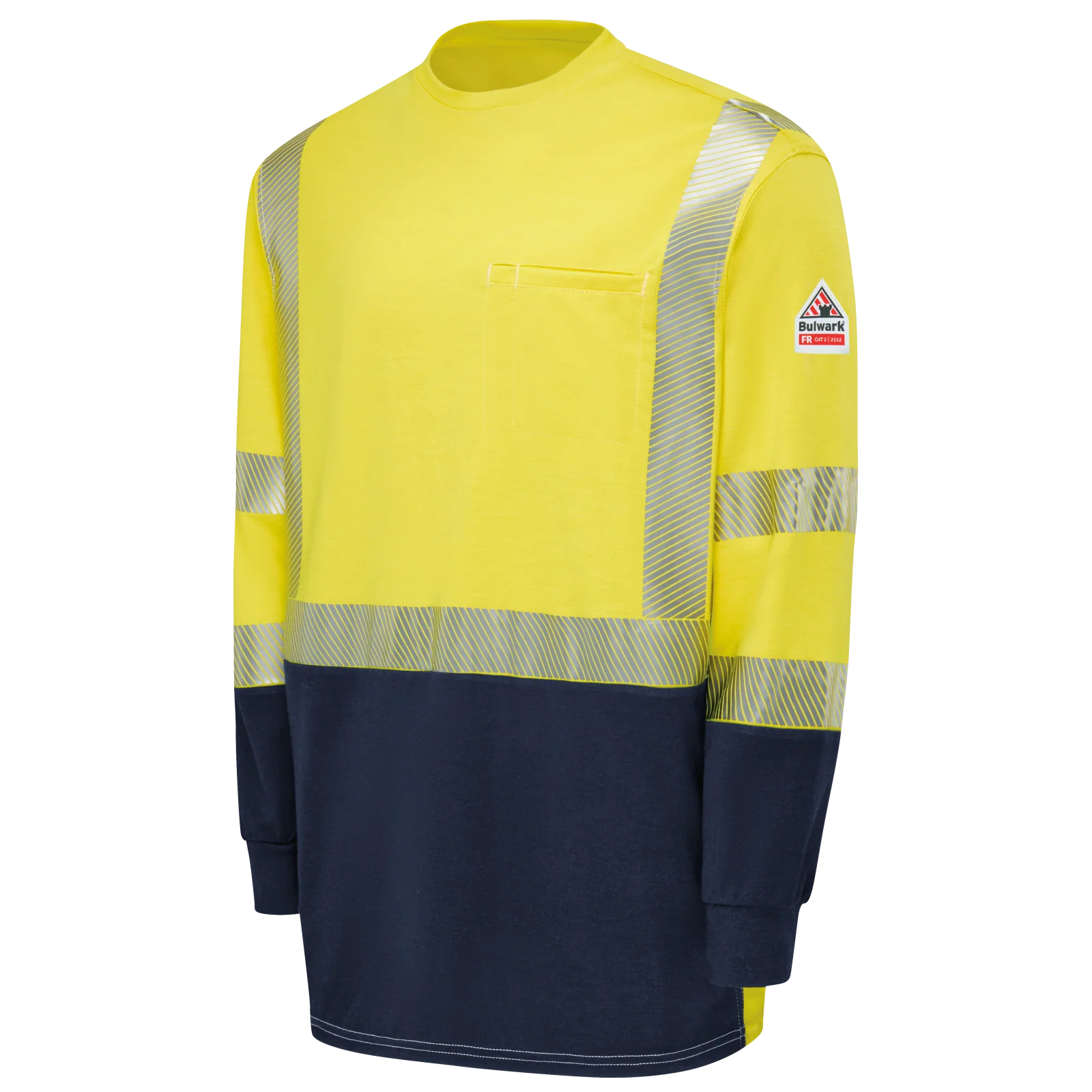 Bulwark Hi-Visability Lightweight Colorblock Long-Sleeve T-Shirt - Image 4