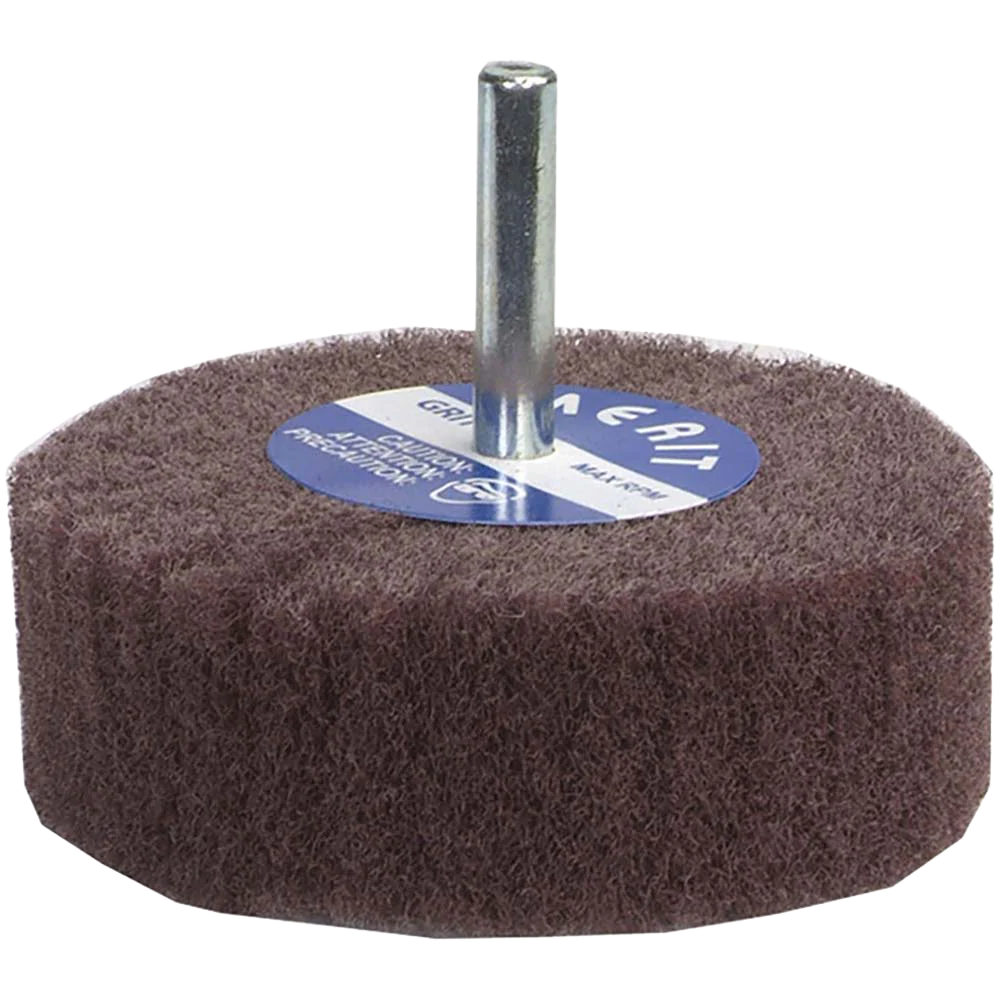 MERIT Mounted Flap Wheel: 2" Dia, 1" Face Width, Aluminum Oxide
