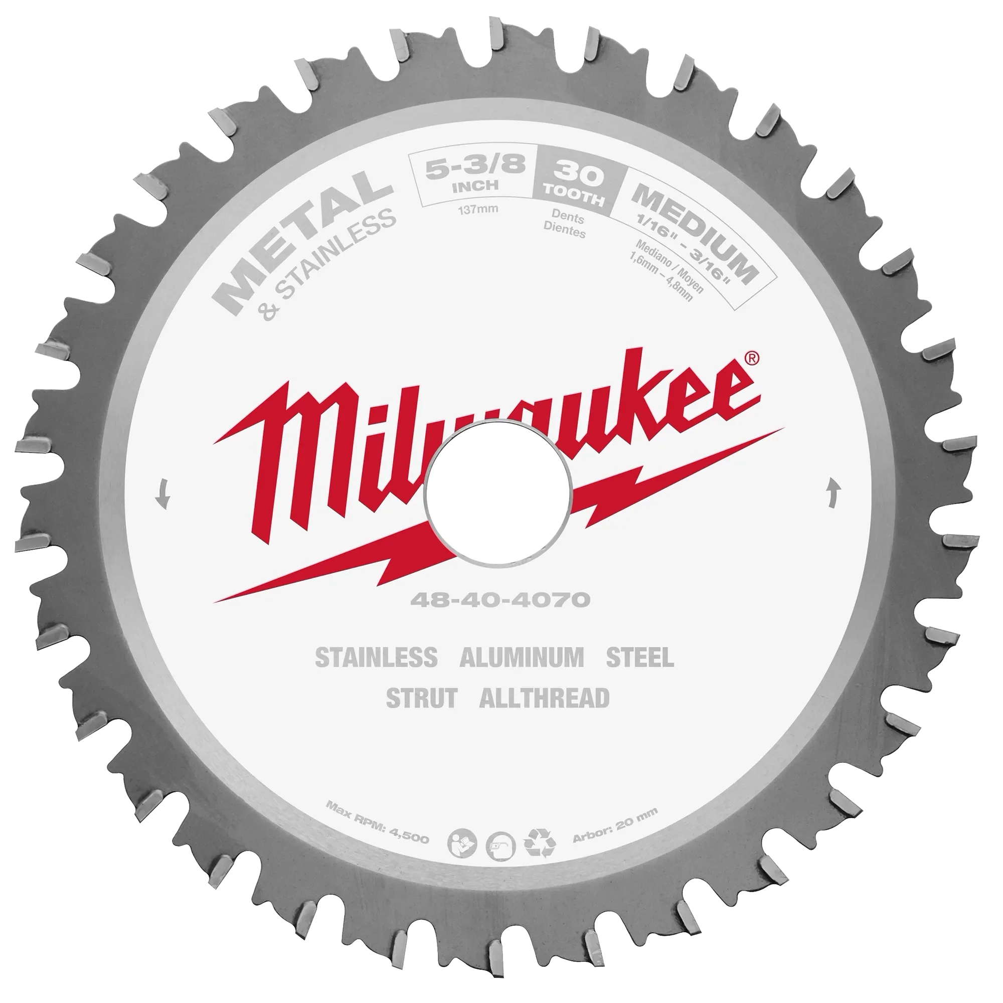 Metal cutting circular saw blade 8"