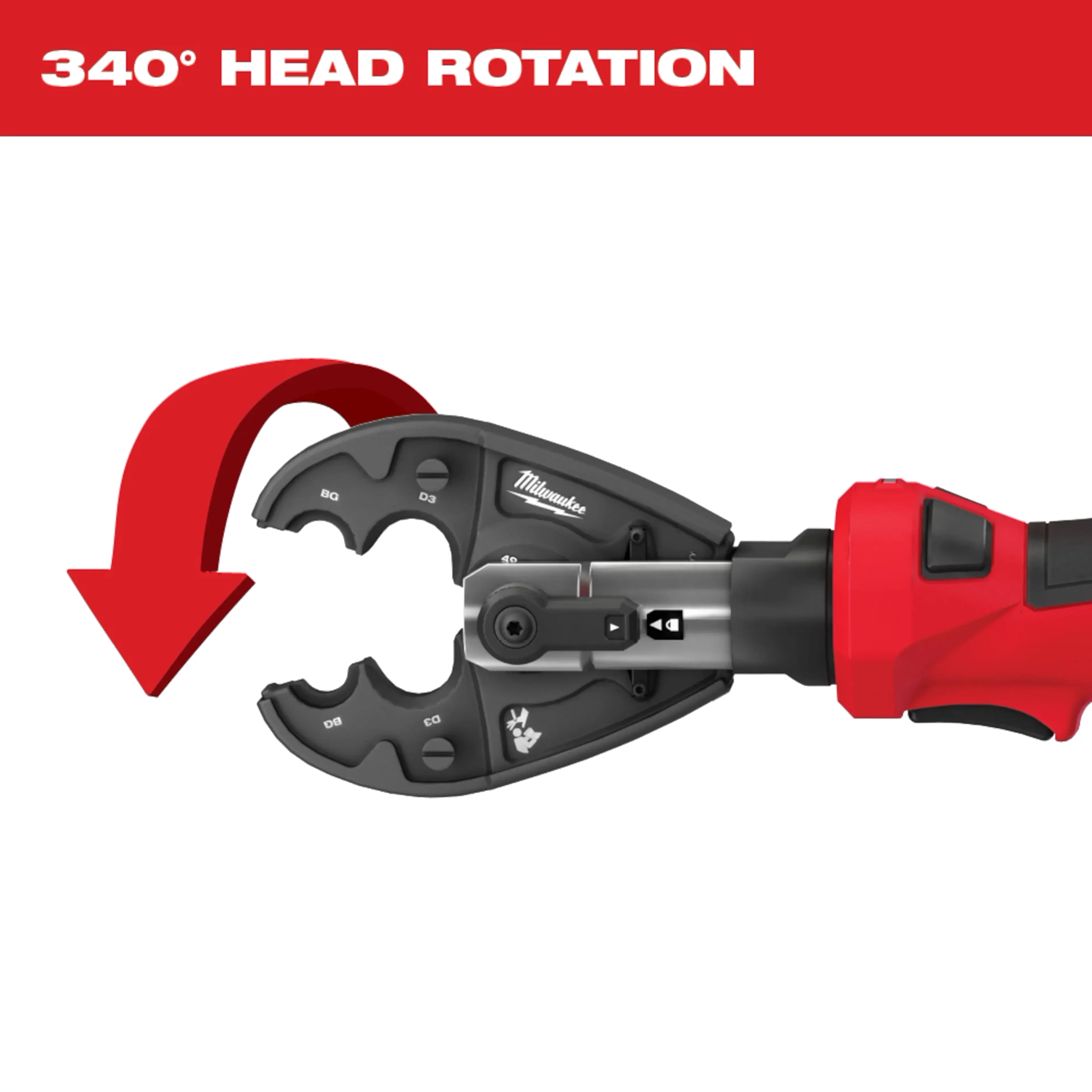 Milwaukee M18™ FORCE LOGIC™ 6T Linear Utility Crimper w/ BG-D3 Jaw - Image 2
