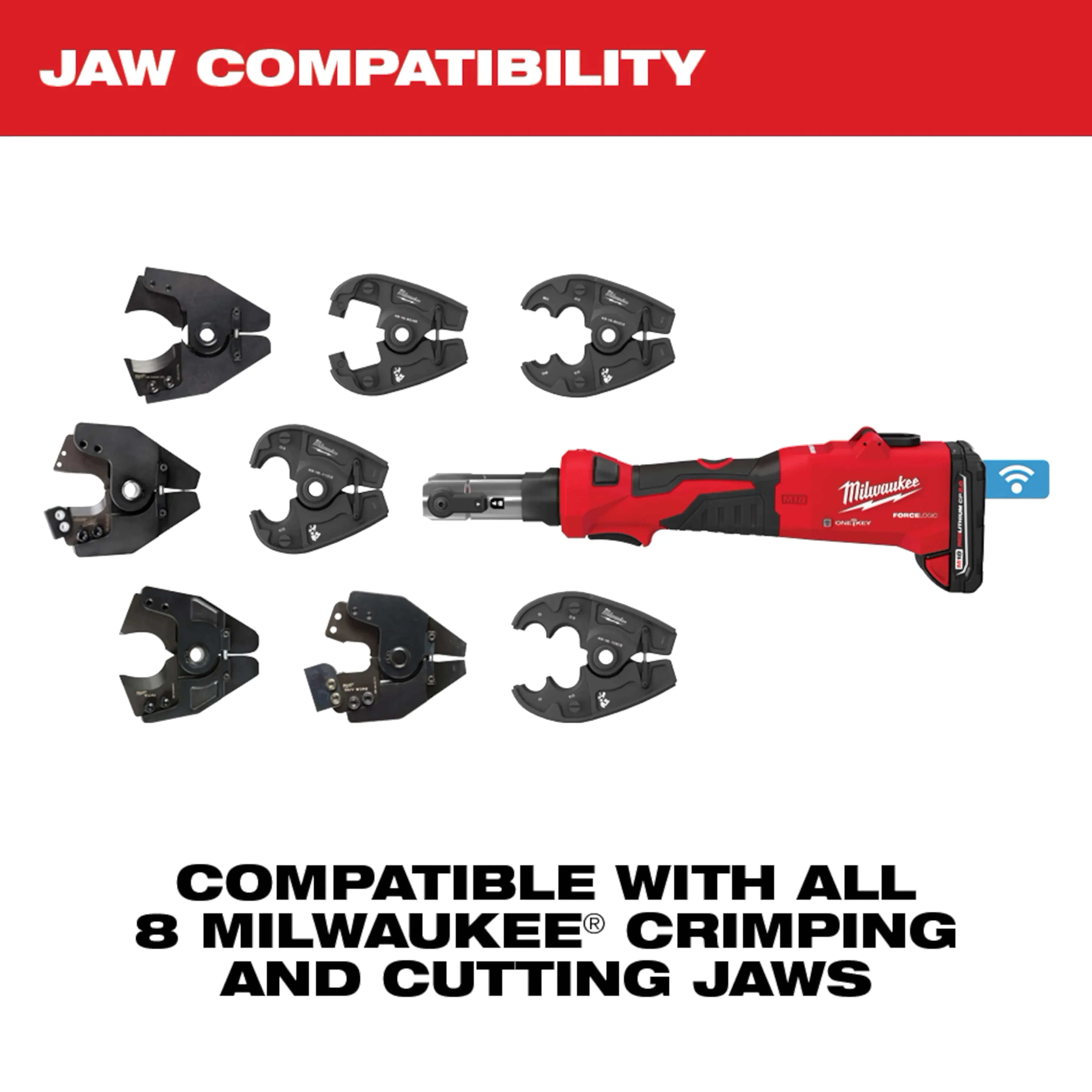 Milwaukee M18™ FORCE LOGIC™ 6T Linear Utility Crimper w/ BG-D3 Jaw - Image 3