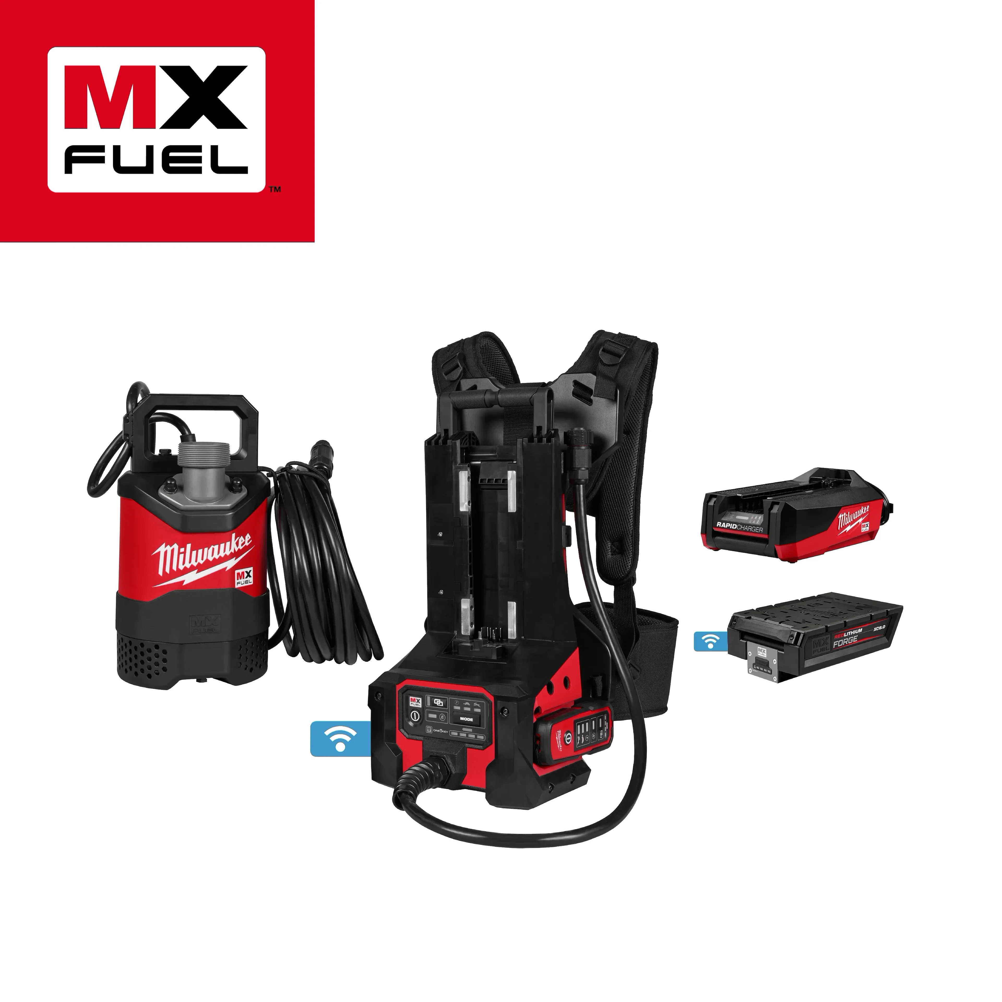 Milwaukee MX Fuel 1HP 2" Submersible Pump Kit