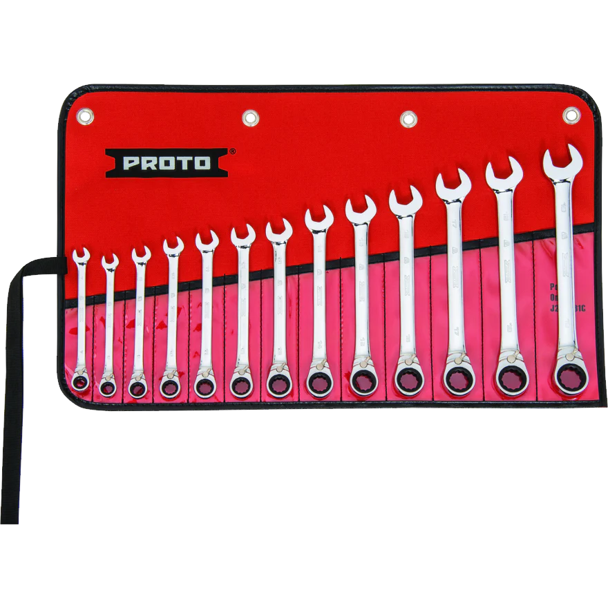 13 pc Combo Reversible Ratcheting Wrench Set 12 Point