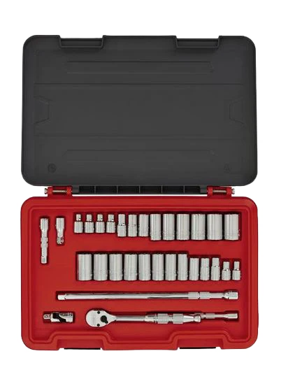 PROTO 3/8 in Drive Socket Set, Metric, SAE, 32 pcs