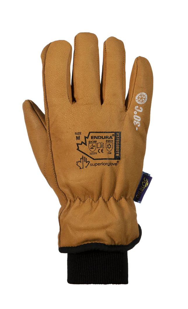 Puncture Resistant Extreme Cold Leather Winter Gloves