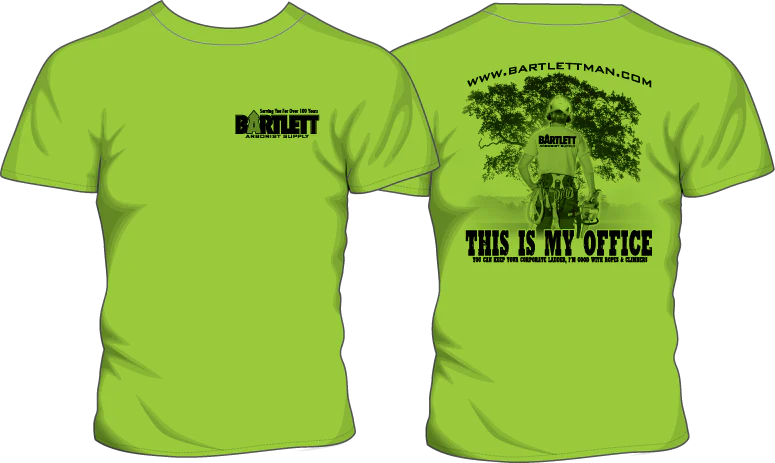 Shirt Bartlett Hi-Vis Lime 'This Is My Office'